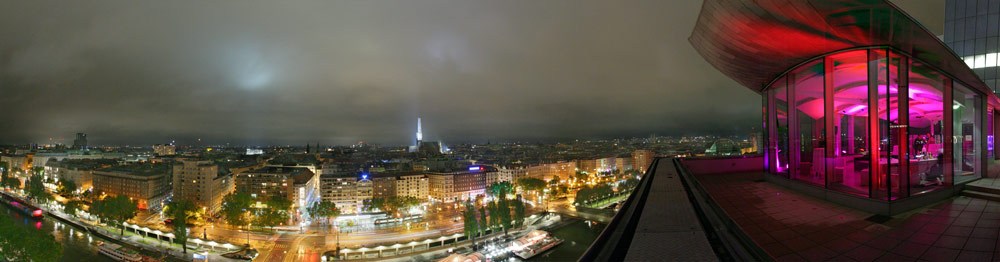 Skyline Pavillon des Mediatower in Wien!